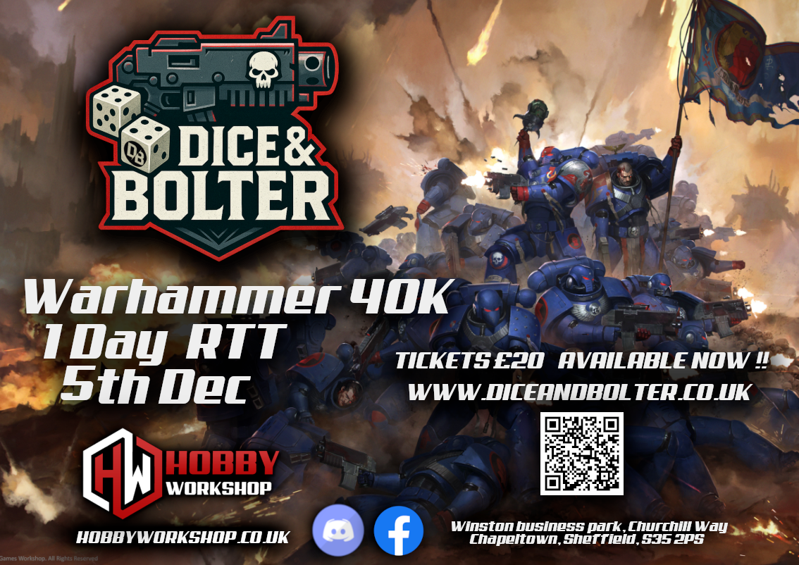 Dice & Bolter 40K RTT #8 @HobbyWorkshop  - 5th December