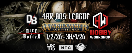 Dice & Bolter AOS 3 round League @HobbyWorkshop - 1st Febuary - April 30th